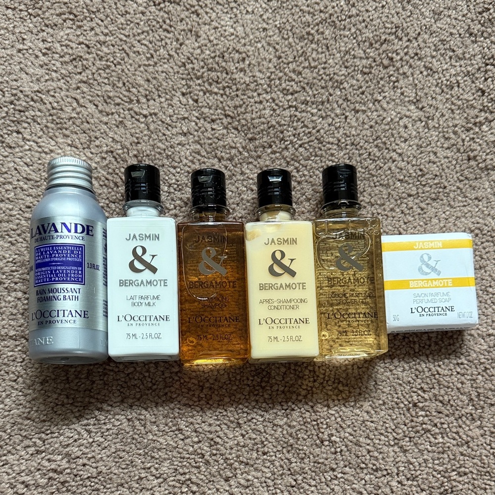 L'OCCITANE Lavender and Jasmine-Bergomote Bath Collection Travel Size